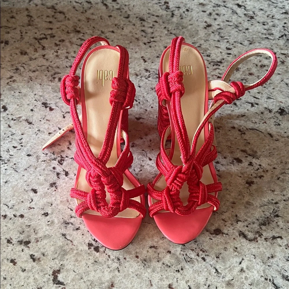 Cabi Red Knotted Sandals - Picture 1 of 7